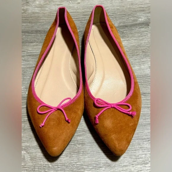 J. Crew Suede Ballet Flats Size 7.5 - Picture 1 of 6